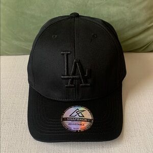 LA Black Snapback Cap